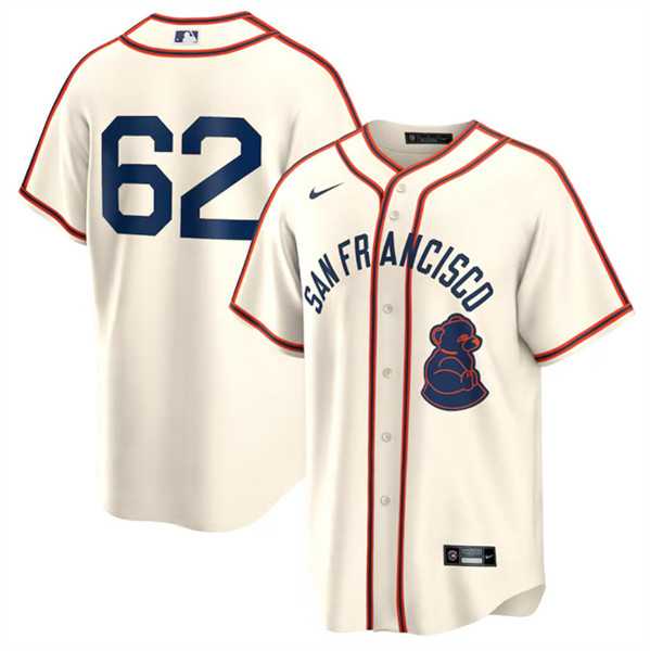 Men%27s San Francisco Giants #62 Logan Webb Cream 2024 Rickwood Classic Stitched Baseball Jersey Dzhi->san francisco giants->MLB Jersey